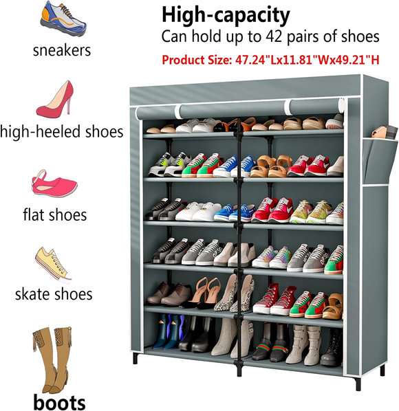 Shoe rack with cover